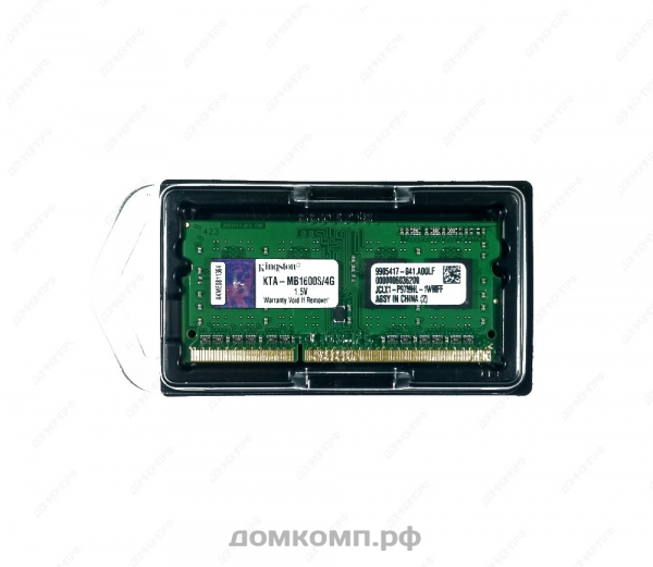 Оперативная память 4 Гб SO-DIMM PC3-12800 Kingston KTA-MB1600S